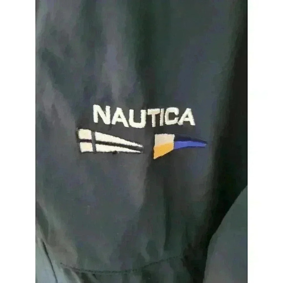 VINTAGE Nautica Jacket Mens Size Large Blue Full Zip Windbreaker Yachting 90s - Picture 2 of 9